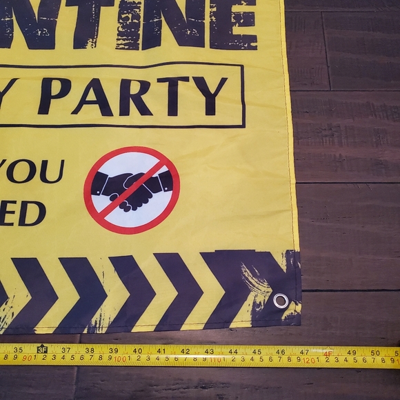 Quarantine Birthday Party Banner 47 x 22.5 - Picture 2 of 3